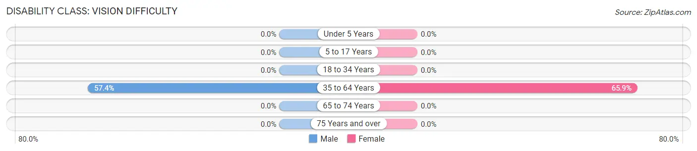 Disability in Zip Code 41543: <span>Vision Difficulty</span>
