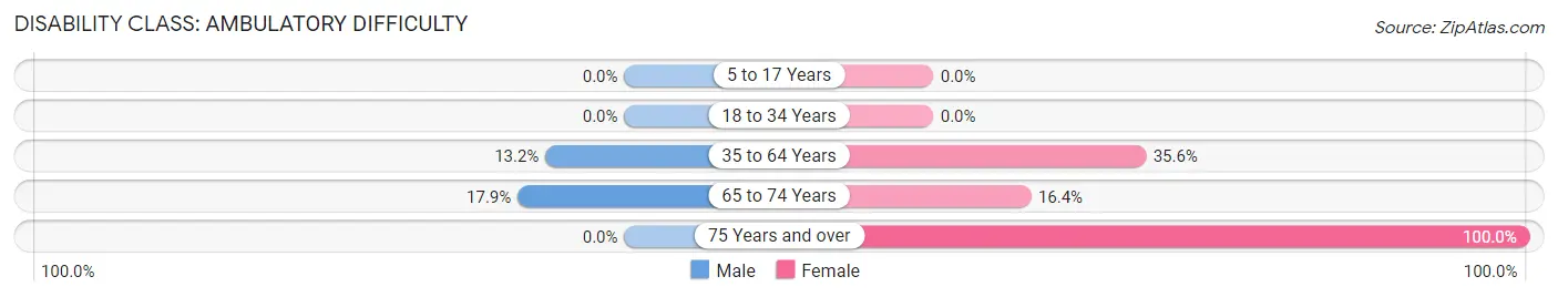Disability in Zip Code 41555: <span>Ambulatory Difficulty</span>
