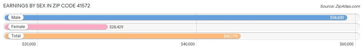 Earnings by Sex in Zip Code 41572