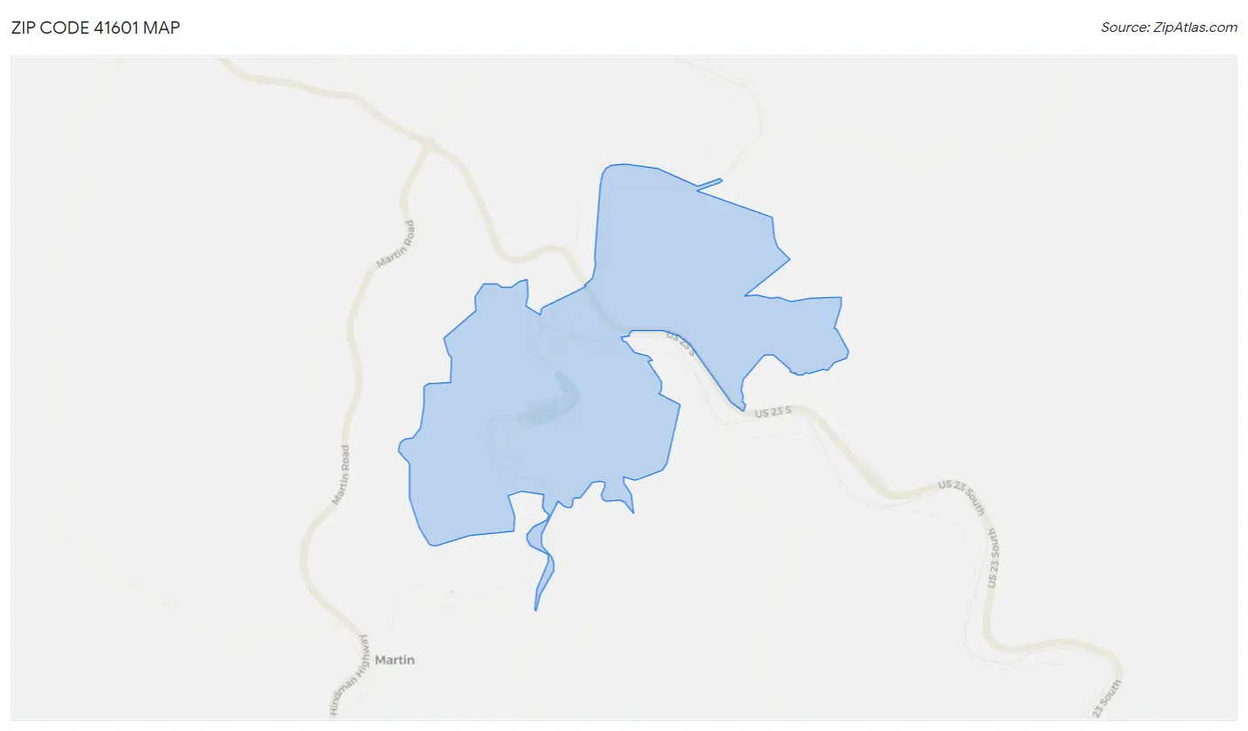Zip Code 41601 Map
