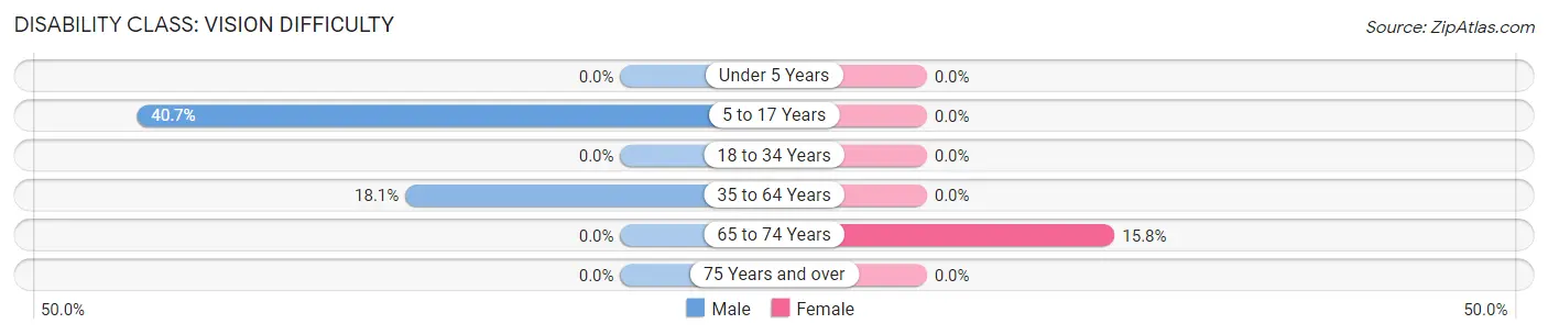 Disability in Zip Code 41605: <span>Vision Difficulty</span>