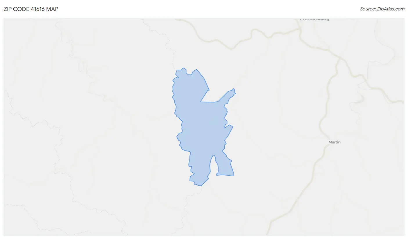 Zip Code 41616 Map