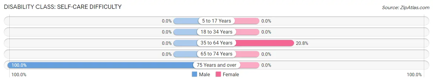 Disability in Zip Code 41616: <span>Self-Care Difficulty</span>