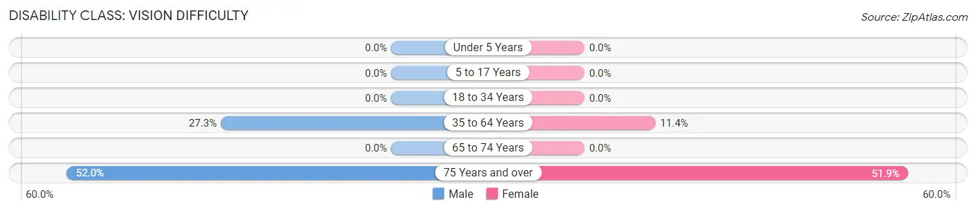 Disability in Zip Code 41640: <span>Vision Difficulty</span>