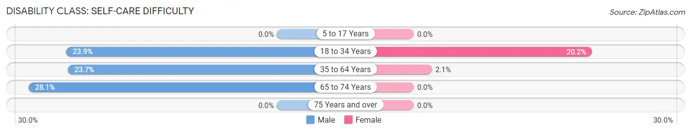 Disability in Zip Code 41647: <span>Self-Care Difficulty</span>
