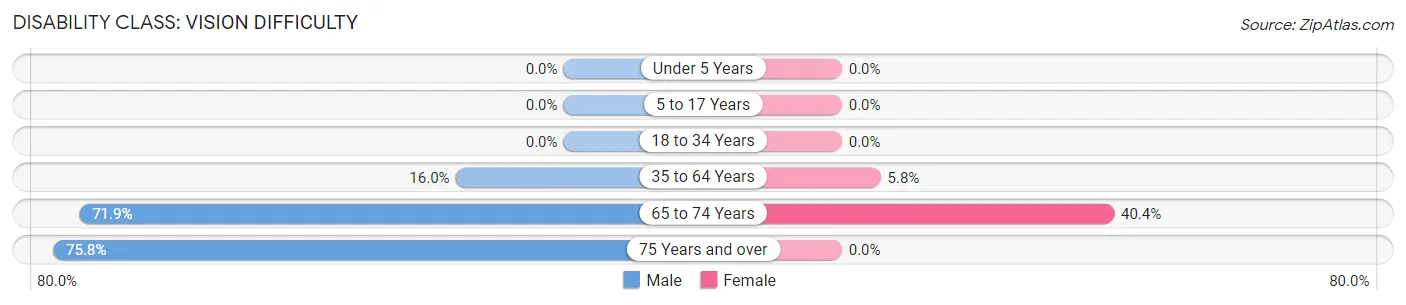 Disability in Zip Code 41647: <span>Vision Difficulty</span>