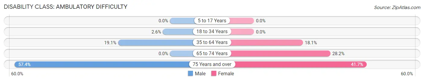 Disability in Zip Code 41649: <span>Ambulatory Difficulty</span>