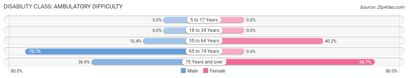 Disability in Zip Code 41659: <span>Ambulatory Difficulty</span>