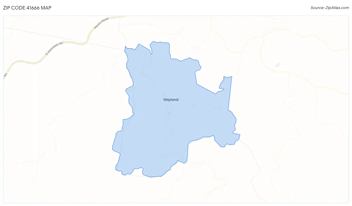 Zip Code 41666 Map