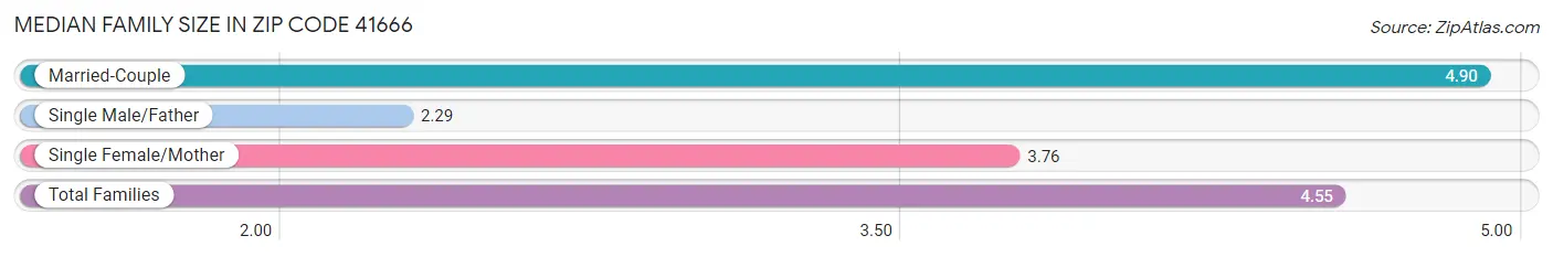 Median Family Size in Zip Code 41666