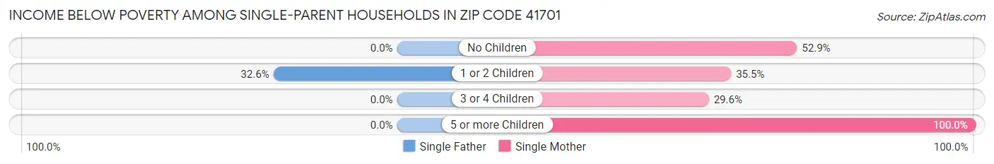 Income Below Poverty Among Single-Parent Households in Zip Code 41701