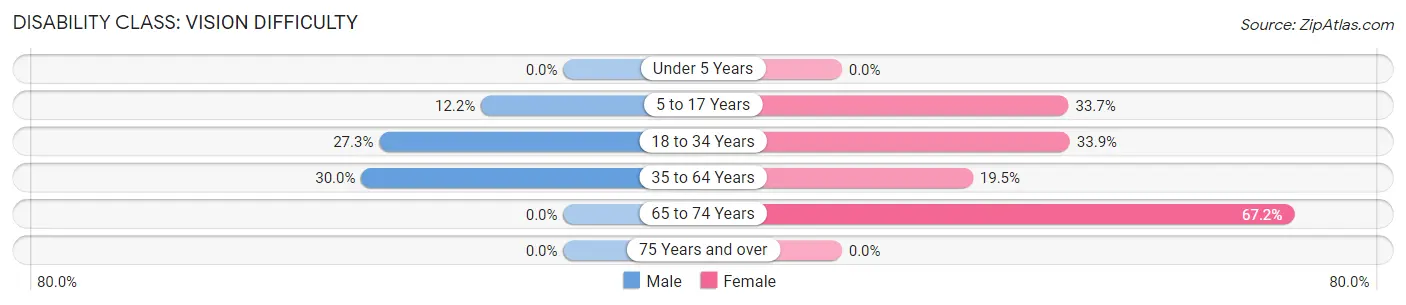 Disability in Zip Code 41723: <span>Vision Difficulty</span>
