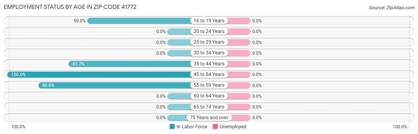 Employment Status by Age in Zip Code 41772