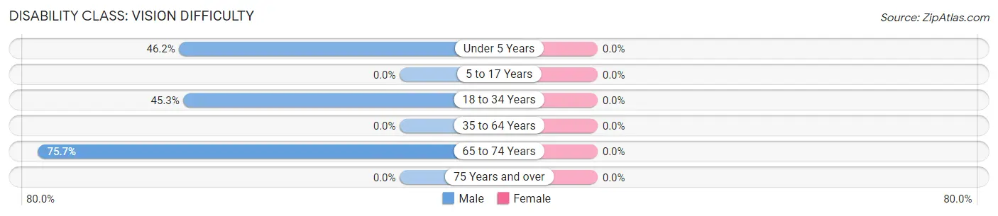 Disability in Zip Code 41804: <span>Vision Difficulty</span>