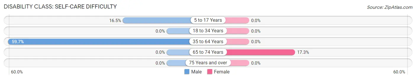 Disability in Zip Code 41862: <span>Self-Care Difficulty</span>