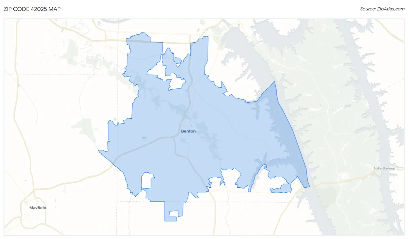 Zip Code 42025 Map