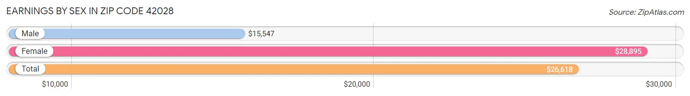 Earnings by Sex in Zip Code 42028