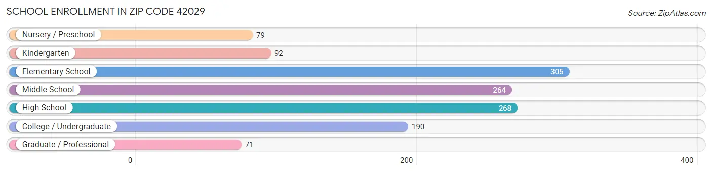 School Enrollment in Zip Code 42029