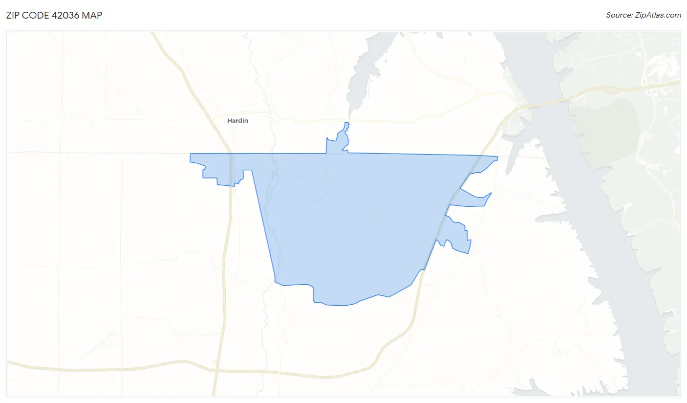 Zip Code 42036 Map