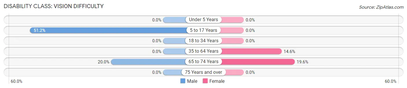 Disability in Zip Code 42036: <span>Vision Difficulty</span>