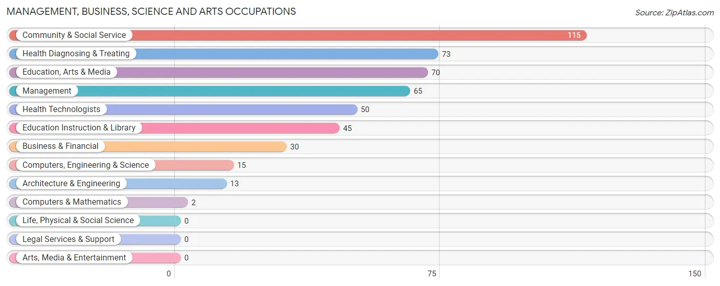 Management, Business, Science and Arts Occupations in Zip Code 42039