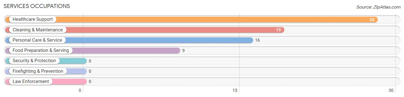 Services Occupations in Zip Code 42039