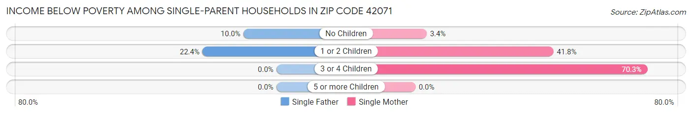 Income Below Poverty Among Single-Parent Households in Zip Code 42071