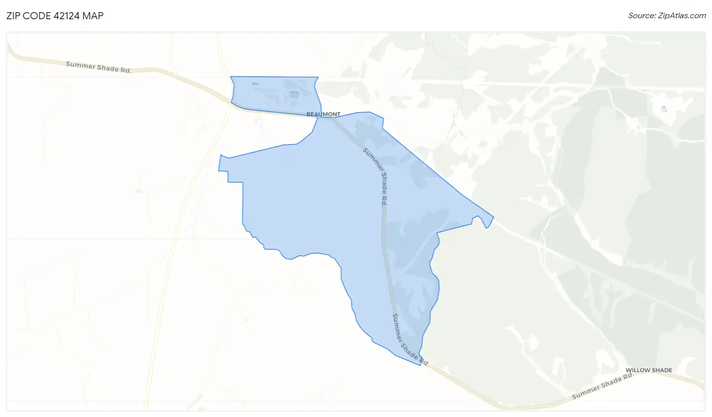 Zip Code 42124 Map