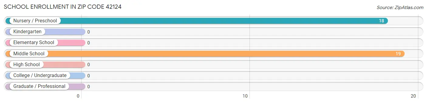 School Enrollment in Zip Code 42124