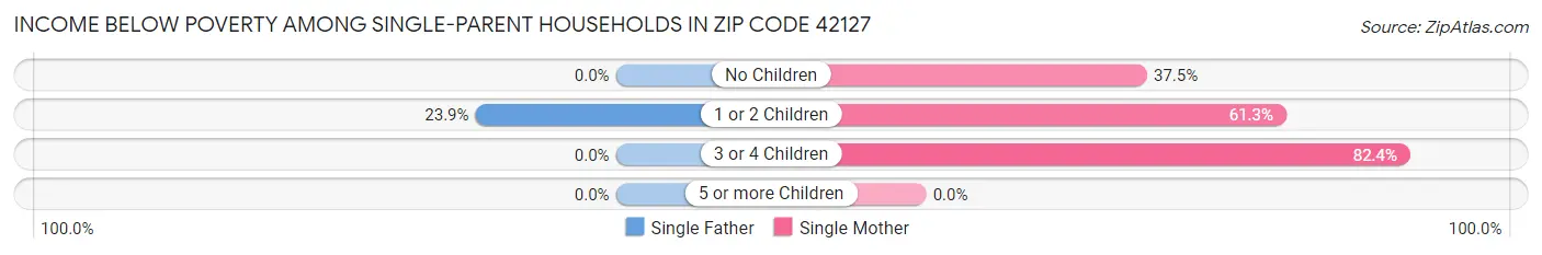 Income Below Poverty Among Single-Parent Households in Zip Code 42127