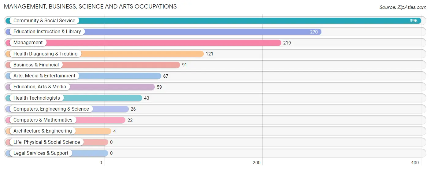 Management, Business, Science and Arts Occupations in Zip Code 42129