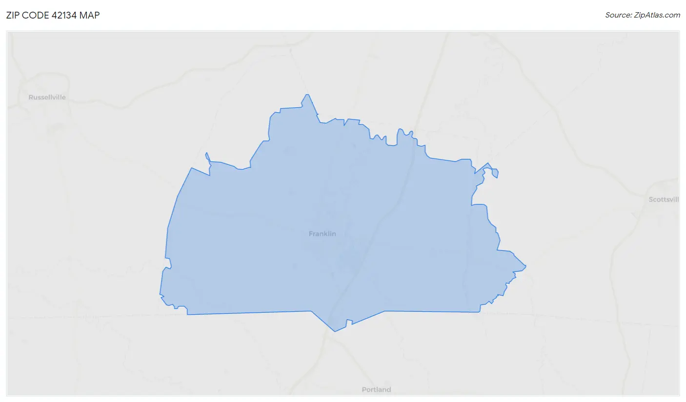 Zip Code 42134 Map