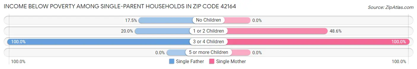 Income Below Poverty Among Single-Parent Households in Zip Code 42164