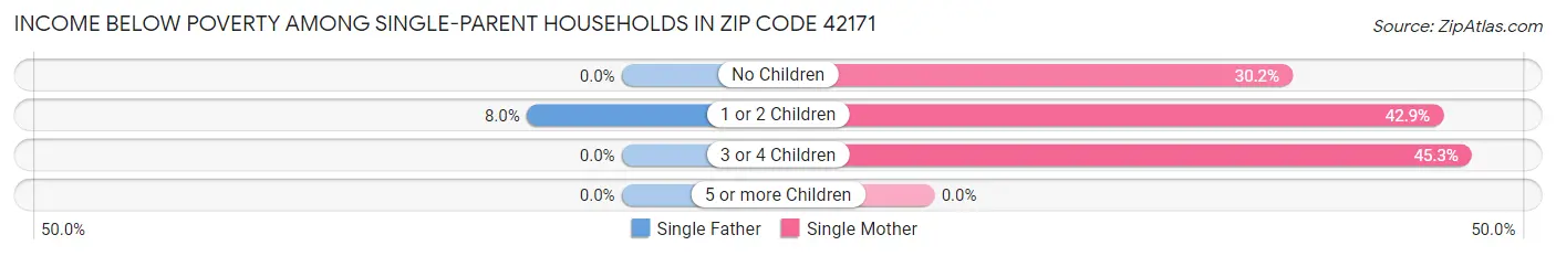 Income Below Poverty Among Single-Parent Households in Zip Code 42171