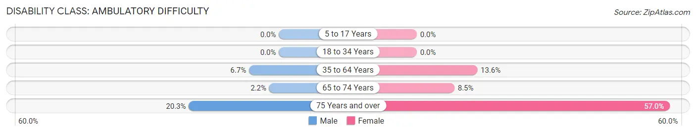 Disability in Zip Code 42202: <span>Ambulatory Difficulty</span>
