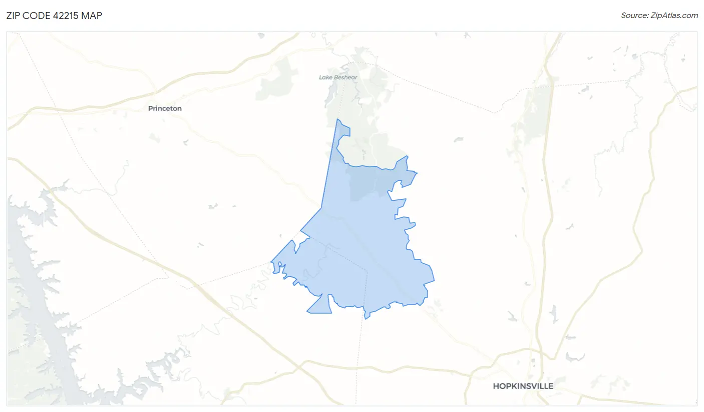 Zip Code 42215 Map