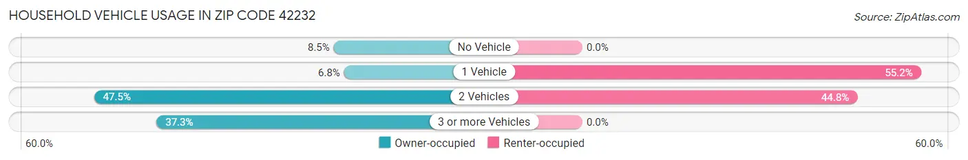 Household Vehicle Usage in Zip Code 42232