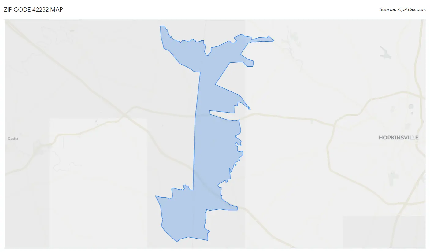 Zip Code 42232 Map