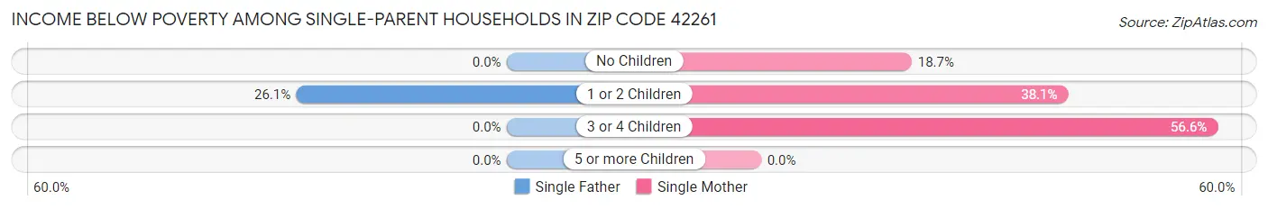 Income Below Poverty Among Single-Parent Households in Zip Code 42261