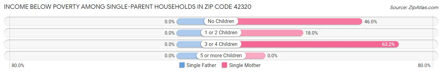 Income Below Poverty Among Single-Parent Households in Zip Code 42320