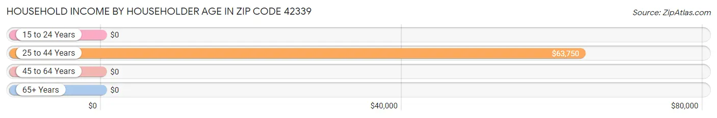 Household Income by Householder Age in Zip Code 42339