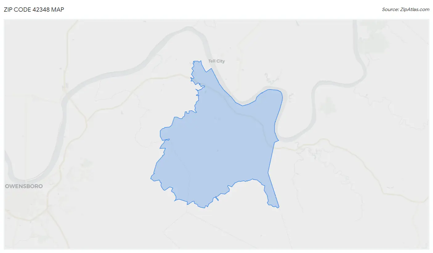 Zip Code 42348 Map