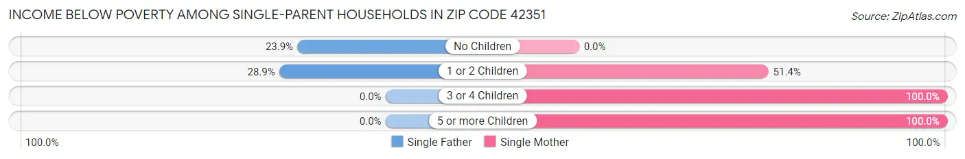Income Below Poverty Among Single-Parent Households in Zip Code 42351