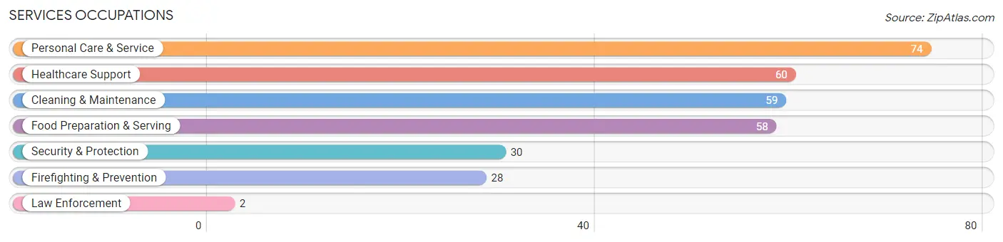 Services Occupations in Zip Code 42351