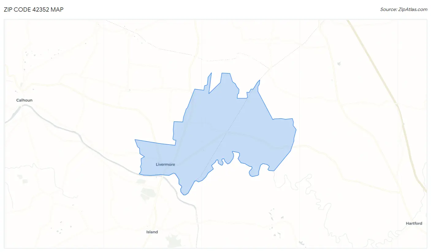 Zip Code 42352 Map