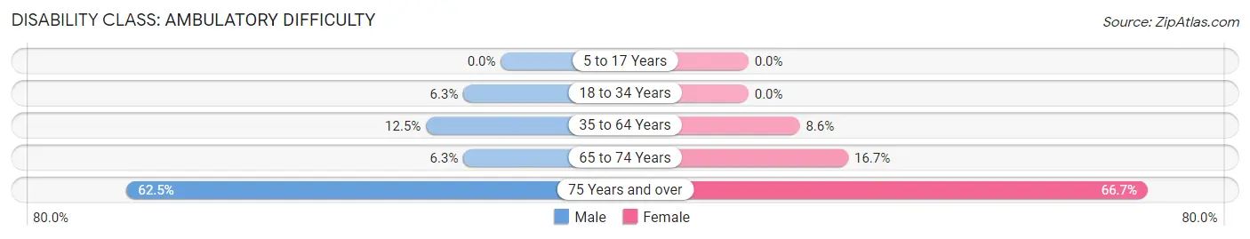 Disability in Zip Code 42369: <span>Ambulatory Difficulty</span>