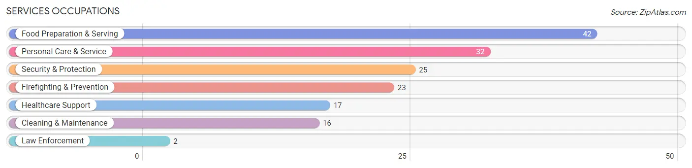 Services Occupations in Zip Code 42409