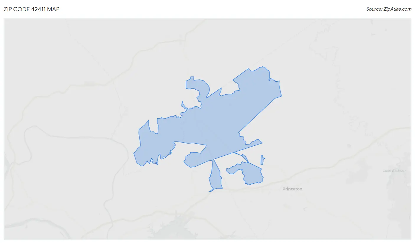 Zip Code 42411 Map