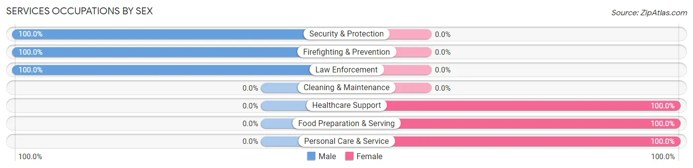 Services Occupations by Sex in Zip Code 42436