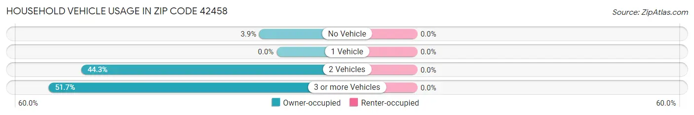 Household Vehicle Usage in Zip Code 42458